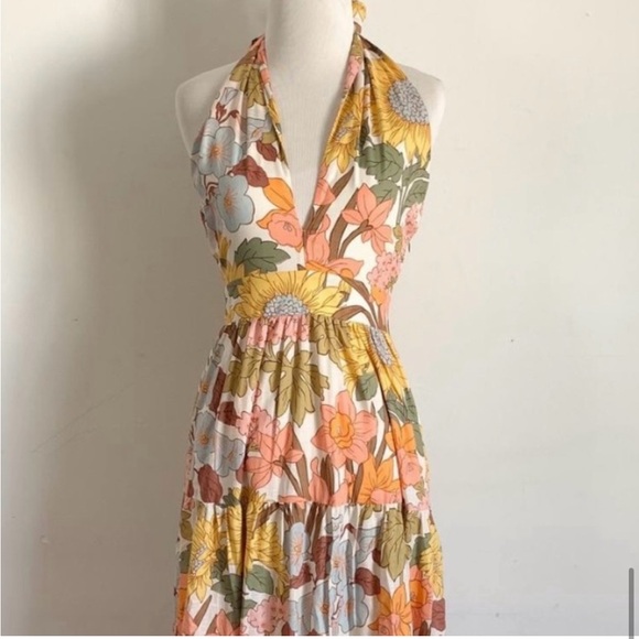 Sezane Billie Dress 70s Boho Floral sz34 - Picture 4 of 11